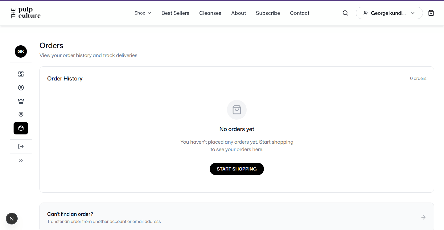 Pulpculture orders section
