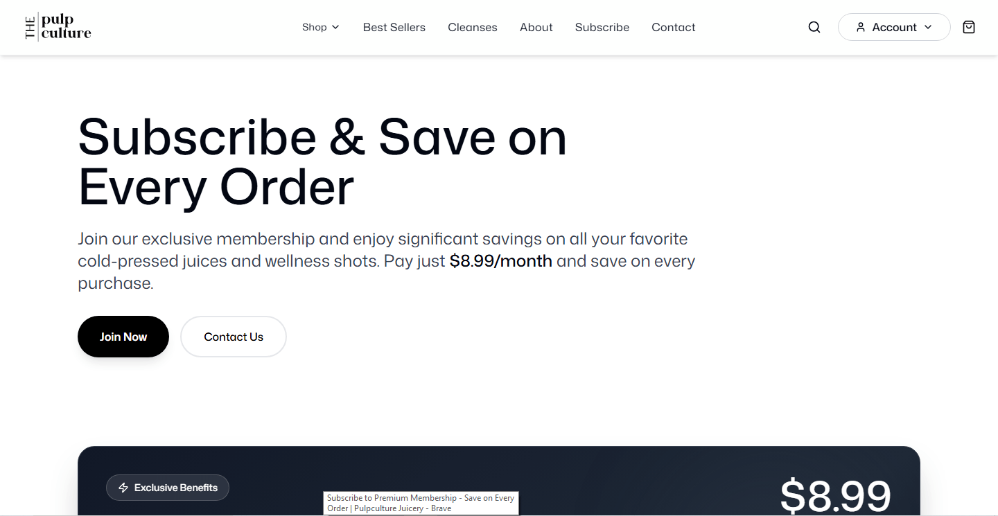 Pulpculture's Premium Membership Program